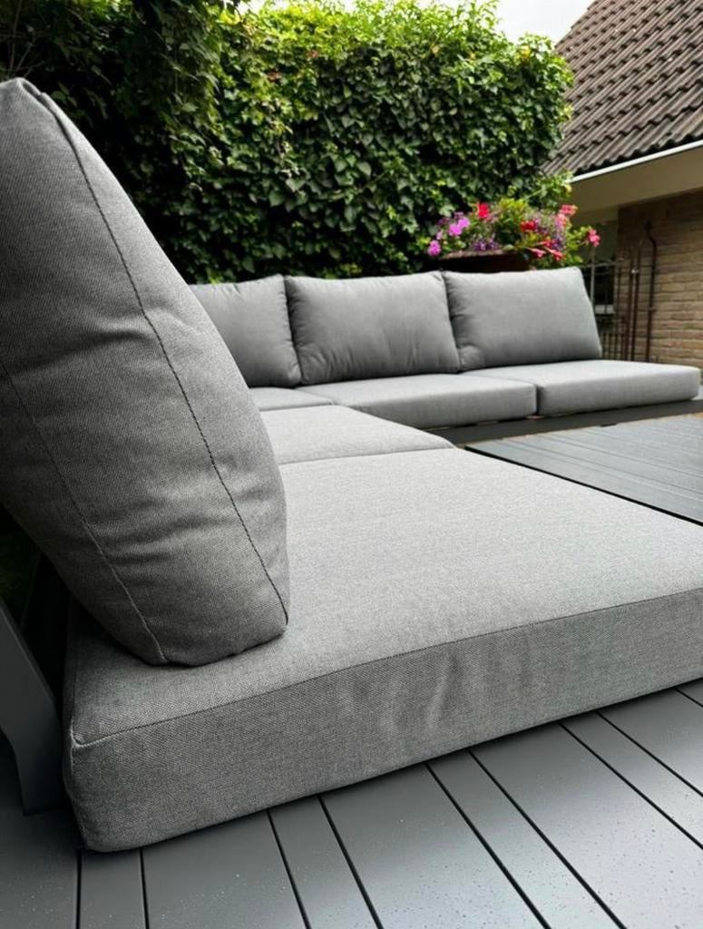 loungeset loungebank zithoek tuinbank tuinmeubel, Ophalen of Verzenden, Zo goed als nieuw, Aluminium