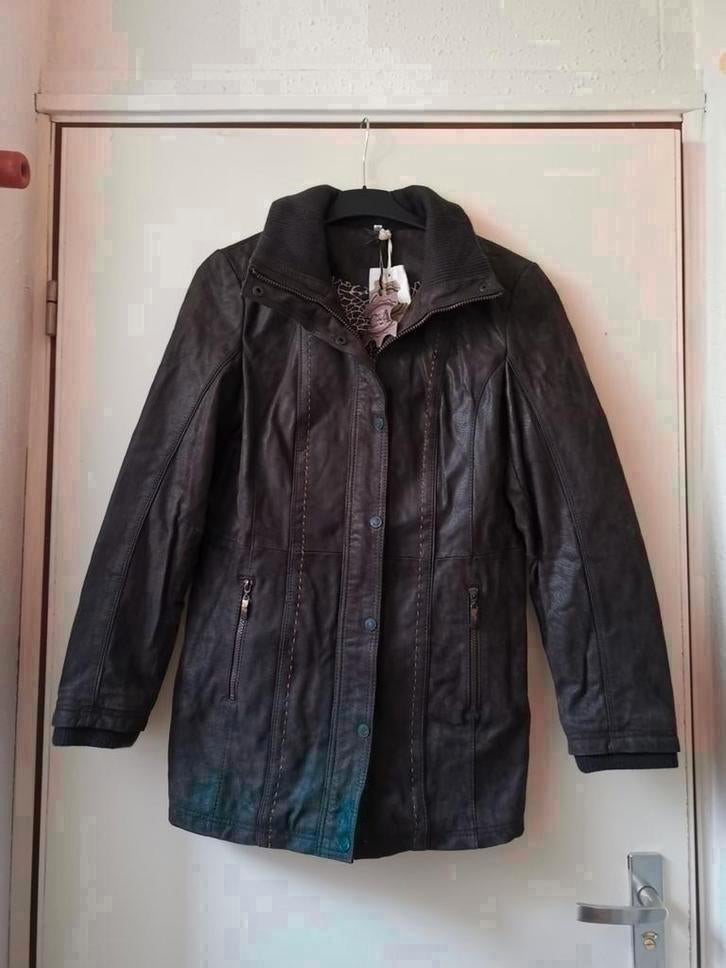 Leder jas maat 38, Ophalen of Verzenden, Nieuw, Maat 38/40 (M), Bruin