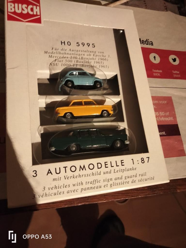 Fiat 500 nsu 1000 Mercedes  230 1.87busch, Ophalen of Verzenden, Zo goed als nieuw