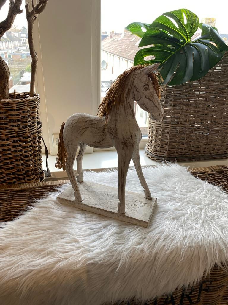 Houten Paard Decoratie - Landelijk & Stoer, Ophalen of Verzenden, Zo goed als nieuw
