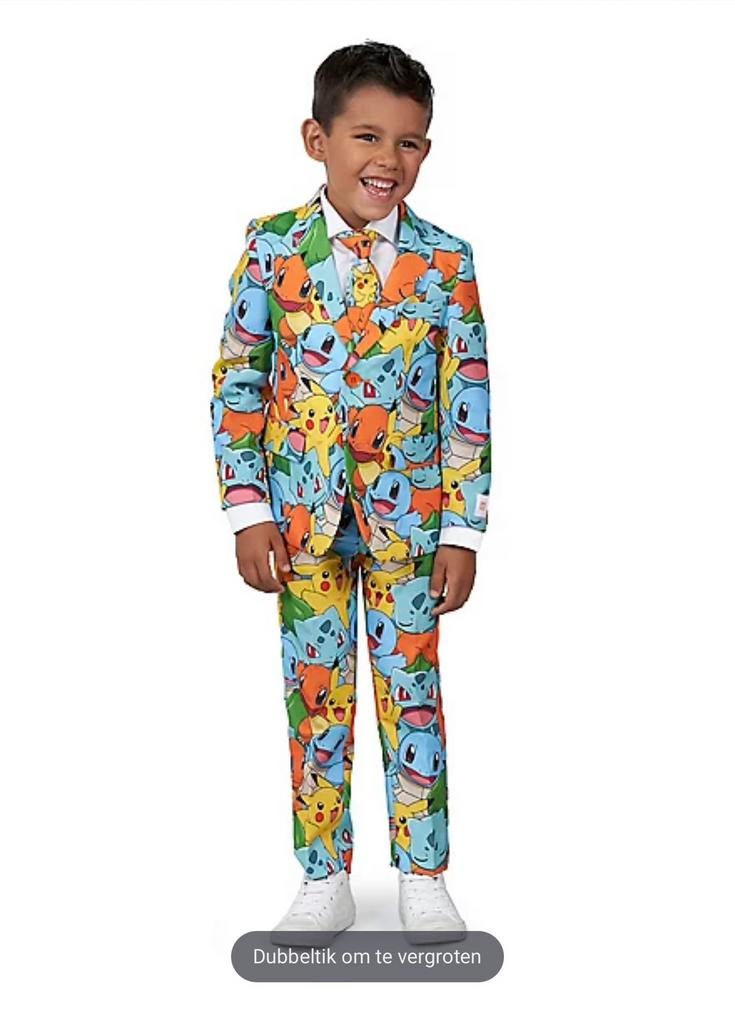 Opposuits Pokemon pak, Kinderen en Baby's, Carnavalskleding en Verkleedspullen, Ophalen of Verzenden, Zo goed als nieuw, 146 t/m 152