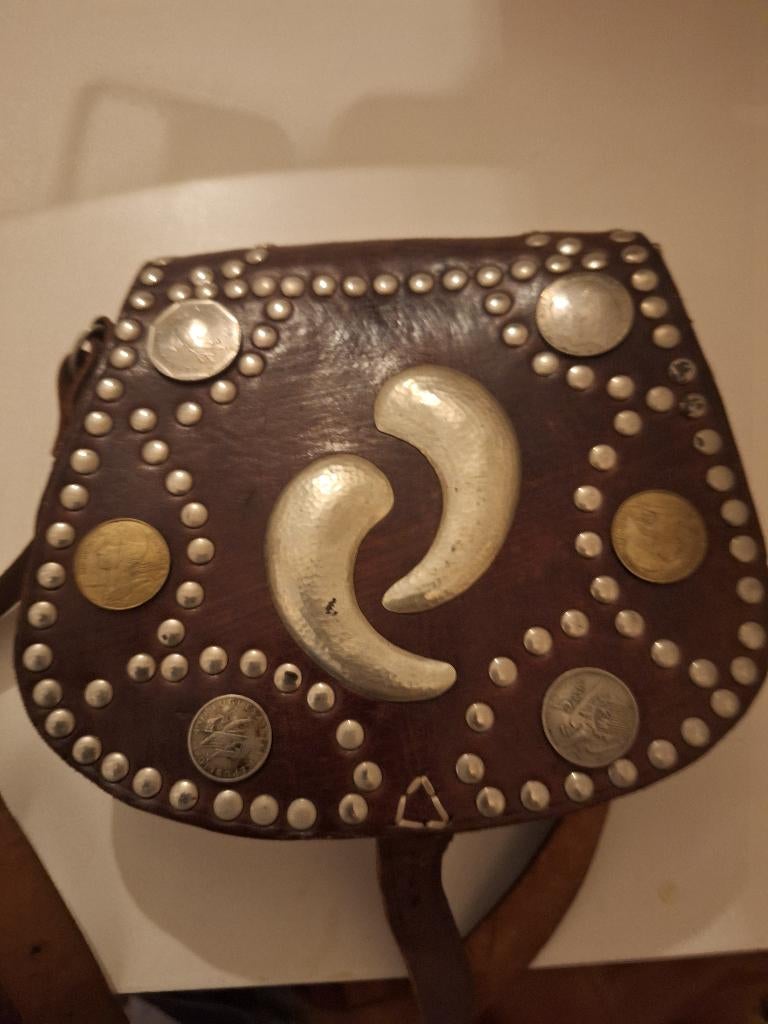 Ibiza stijl tas marokkaans, Sieraden, Tassen en Uiterlijk, Tassen | Damestassen, Ophalen of Verzenden, Nieuw, Bruin, Schoudertasje