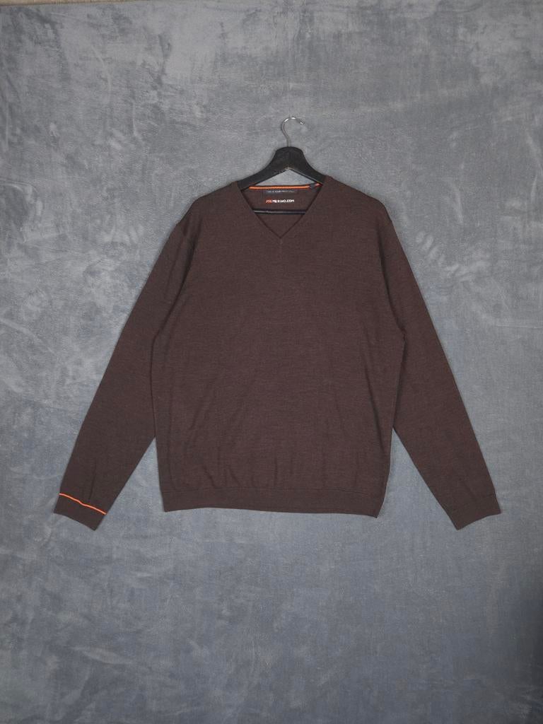 Joe Merino Trui V-Hals XXXL Bruin Merino Wol, Kleding | Heren, Truien en Vesten, Joe merino, Bruin, ., Overige maten