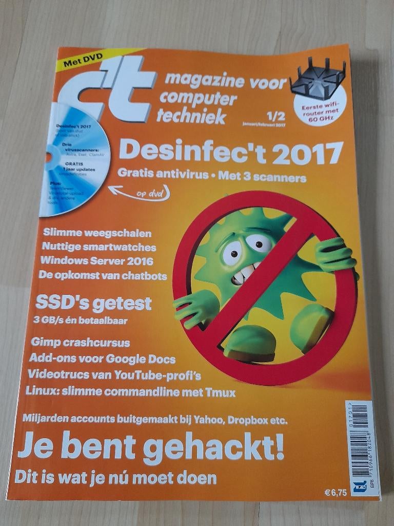 TIJDSCHRIFTEN C'T MAGAZINE COMPUTER TECHNIEK 2017 en 2018, Boeken, Tijdschriften en Kranten, Ophalen of Verzenden, Zo goed als nieuw