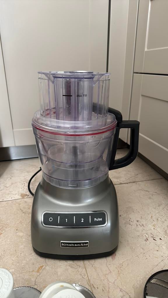 KitchenAid Food Processor keukenmachine, 4 liter of meer, Ophalen of Verzenden, Zo goed als nieuw, 3 snelheden of meer
