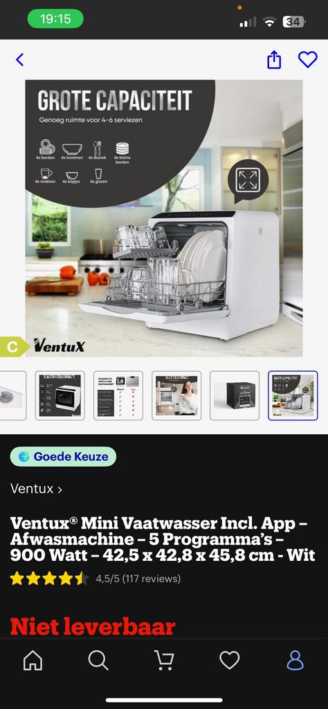 Mini vaatwasser, Ophalen of Verzenden, Zo goed als nieuw