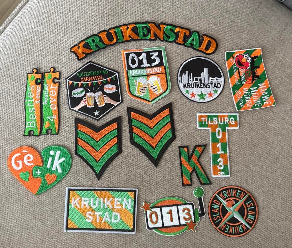 Grote kruikenstad emblemen set carnaval, Ophalen of Verzenden, Nieuw, Overige applicaties