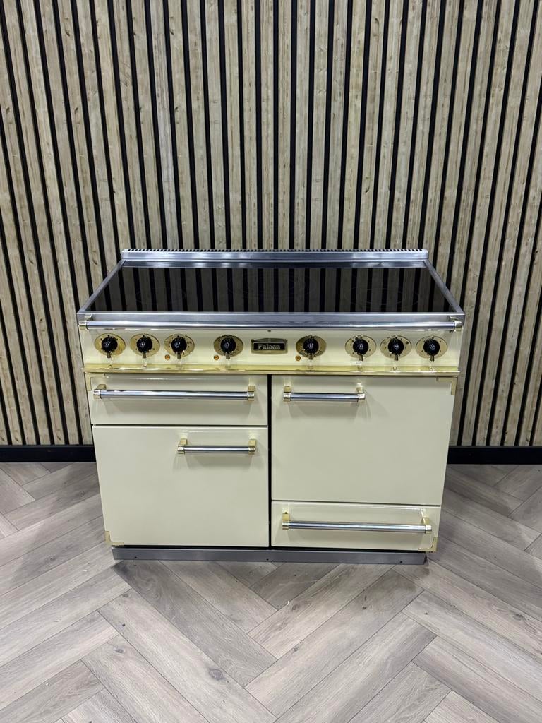 Falcon deluxe 110cm Crème Keramisch + Hete Lucht, Witgoed en Apparatuur, Fornuizen, Hete lucht, 60 cm of meer, Keramisch, Ophalen of Verzenden