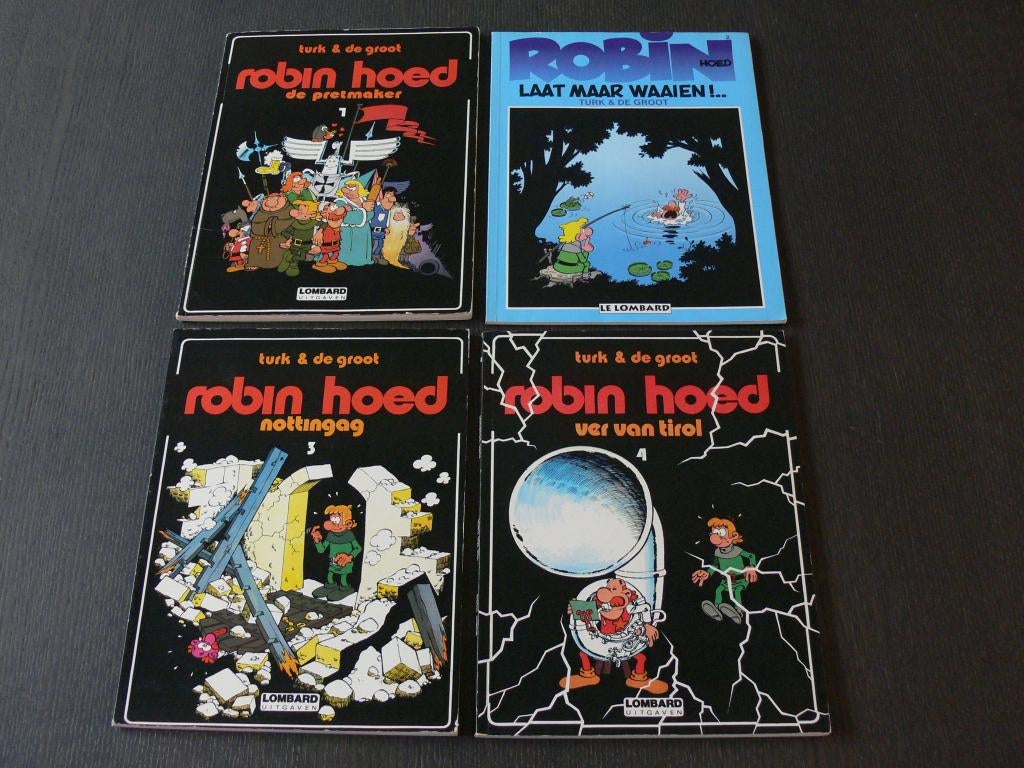 Robin Hoed: deel 1 t/m 4, Meerdere stripboeken, Ophalen of Verzenden, Gelezen
