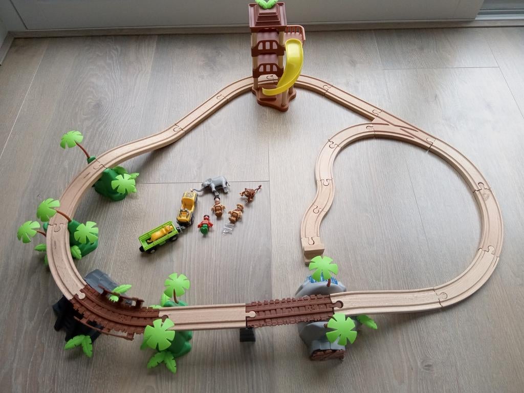 Playtive jungle treinbaan met geluidseffecten, Ophalen of Verzenden, Gebruikt