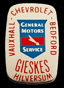 General Motors Gieskes Hilversum dealer speld, Verzenden, Nieuw, Transport, Speldje of Pin