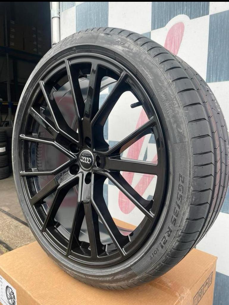 21 inch audi velgen 5x112 A6 A7 Q3 Q5 Q7 + pirelli SQ3 SQ5, 19 inch, Gebruikt, Velg(en), Ophalen of Verzenden