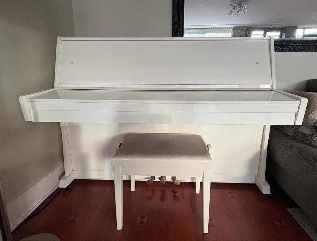 IRMBACH Piano Wit Hoogglans, Ophalen, Gebruikt, Wit, Piano