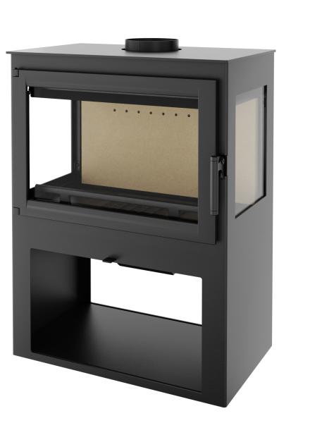 Houtkachel met zij ruit 9 kw, Ophalen of Verzenden, Vrijstaand, Hout, Nieuw