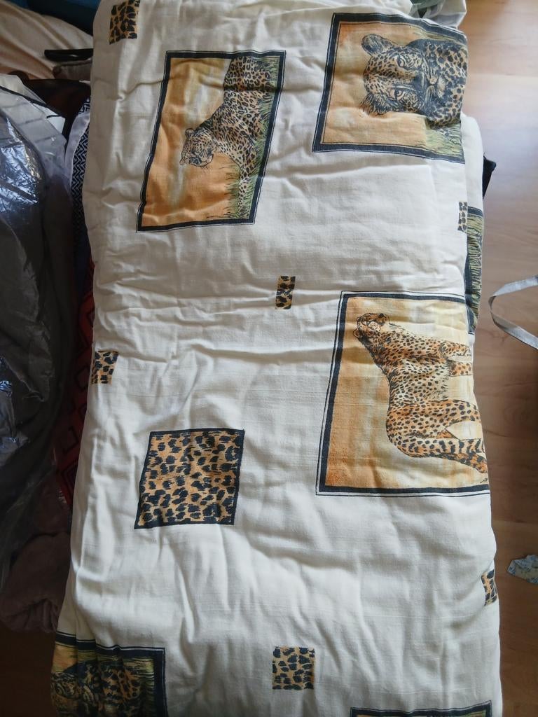 Dekbedovertrek met luipaardprint - Tweepersoons, Gebruikt, Beige, Dekbedovertrek, Tweepersoons