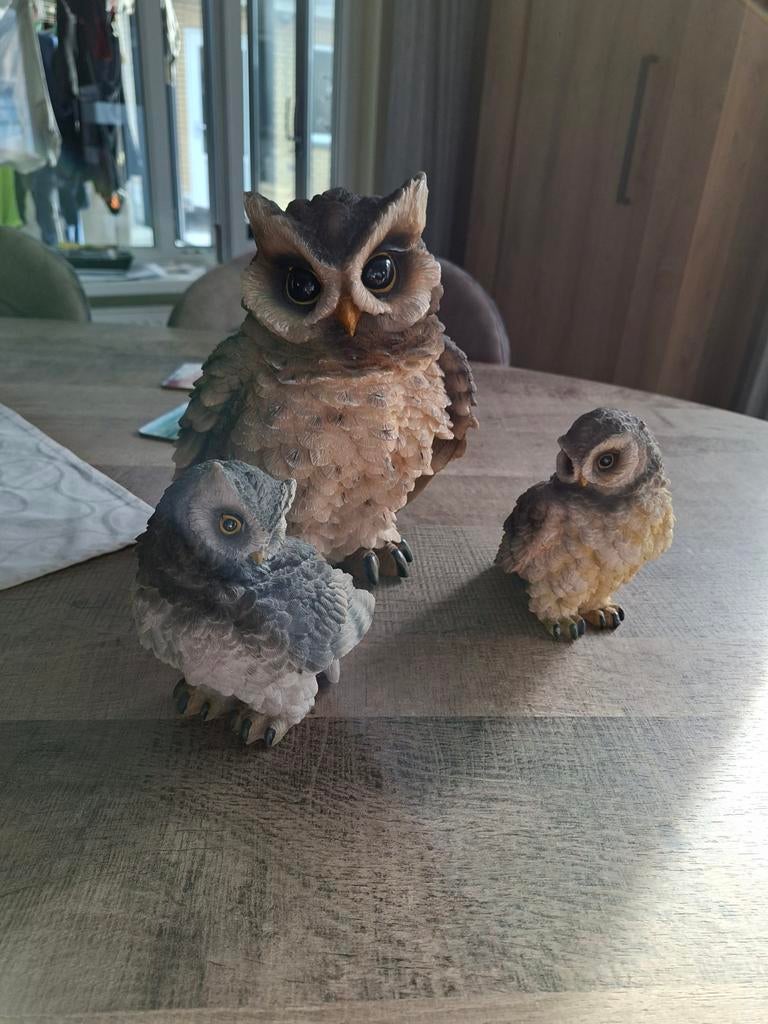 3 uilen moeder met 2 kinderen, Ophalen of Verzenden, Zo goed als nieuw