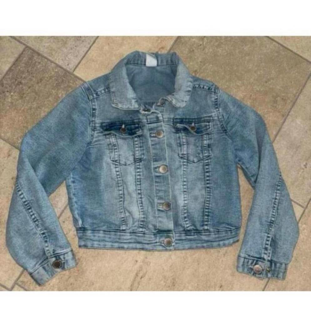 Spijkerjasje H&M maat 116, Ophalen of Verzenden, Zo goed als nieuw, Meisje, Jas