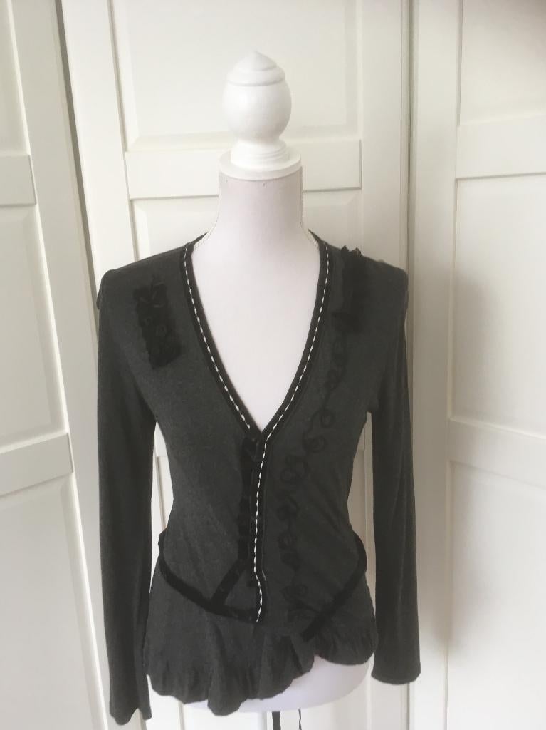 Cap Juluca by Aldo Martins grijze top,maat 42 L (valt als S), Kleding | Dames, Tops, Gedragen, Maat 42/44 (L), Grijs, Lange mouw