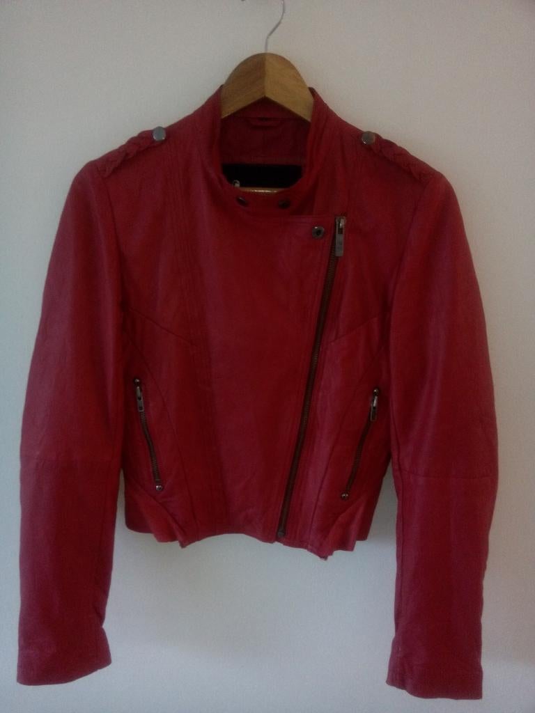 Nieuwe stoere leren biker jack (€349)/ net jasje Goosecraft, Goosecraft, Maat 42/44 (L), Ophalen of Verzenden, Zo goed als nieuw