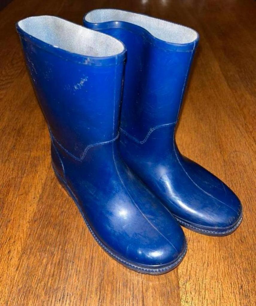 Regenlaarzen maat 33 blauw, Jongen of Meisje, Ophalen of Verzenden, Laarzen, Zo goed als nieuw