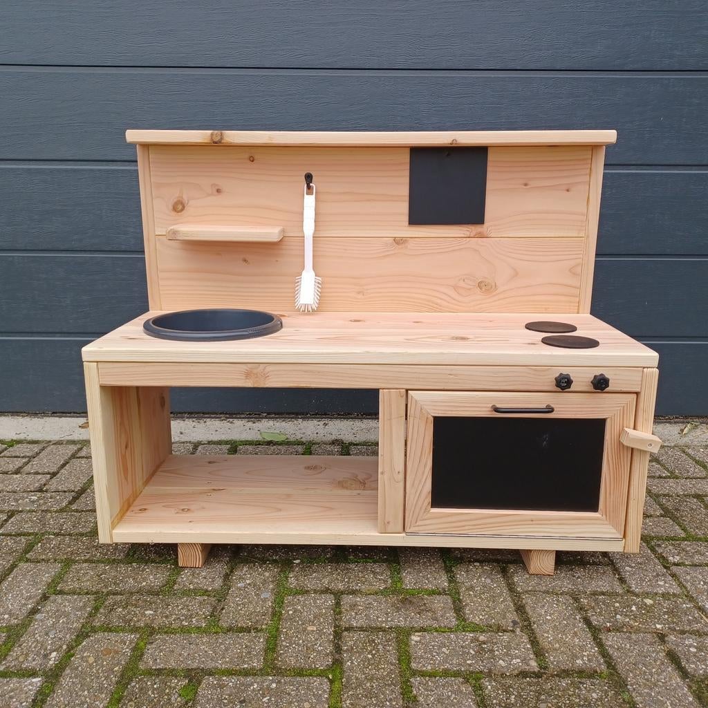 Modderkeuken Speelkeuken Houten kinderkeuken, Kinderen en Baby's, Speelgoed | Speelkeukens, Ophalen, Nieuw, Hout, Speelkeuken