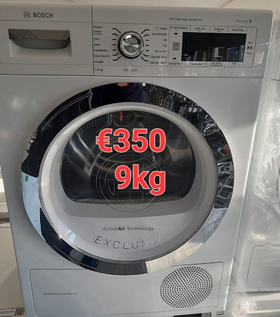Wasdrogers, wasmachines, vaatwassers, Witgoed en Apparatuur, Wasdrogers, Ophalen, 6 tot 8 kg, Zo goed als nieuw, 85 tot 90 cm
