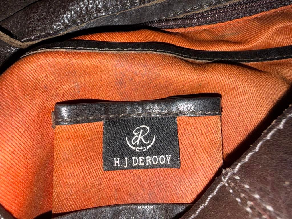 Mooie lederen tas H.J. de Rooy, Ophalen of Verzenden, Gebruikt, Bruin, Handtas