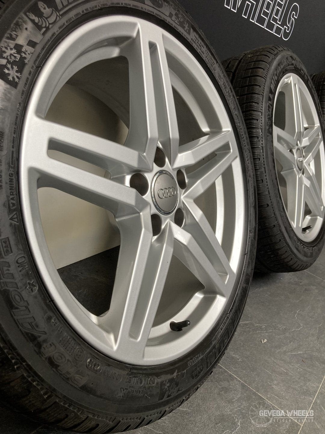 18” originele Audi A6 C7 velgen Michelin winterbanden 5x112, Auto-onderdelen, Banden en Velgen, 18 inch, -, -, Banden en Velgen