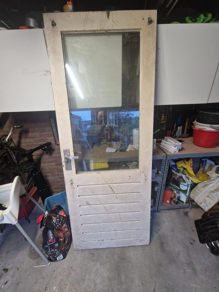 Gebruikte Buitendeur met Glas, Ophalen, Gebruikt, 80 tot 100 cm, Buitendeur