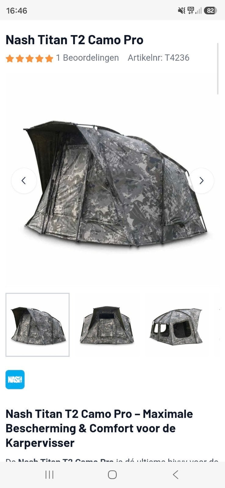 Nash Titan T2 Camo Pro nieuw in doos, Watersport en Boten, Ophalen, Nieuw, Overige typen