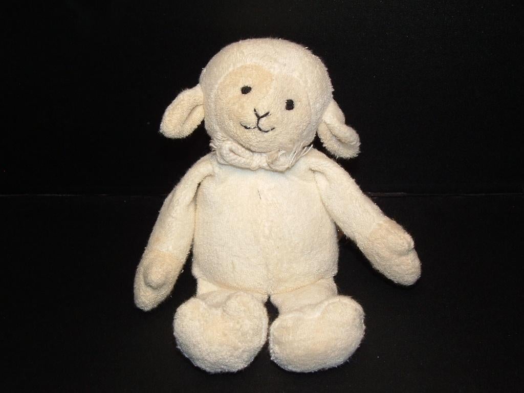 ANNA CLUB PLUSH SCHAAP BADSTOF WIT MET KOORDJE KLEIN,, Kinderen en Baby's, Overige karakters, Overige typen, Nieuw, Ophalen of Verzenden