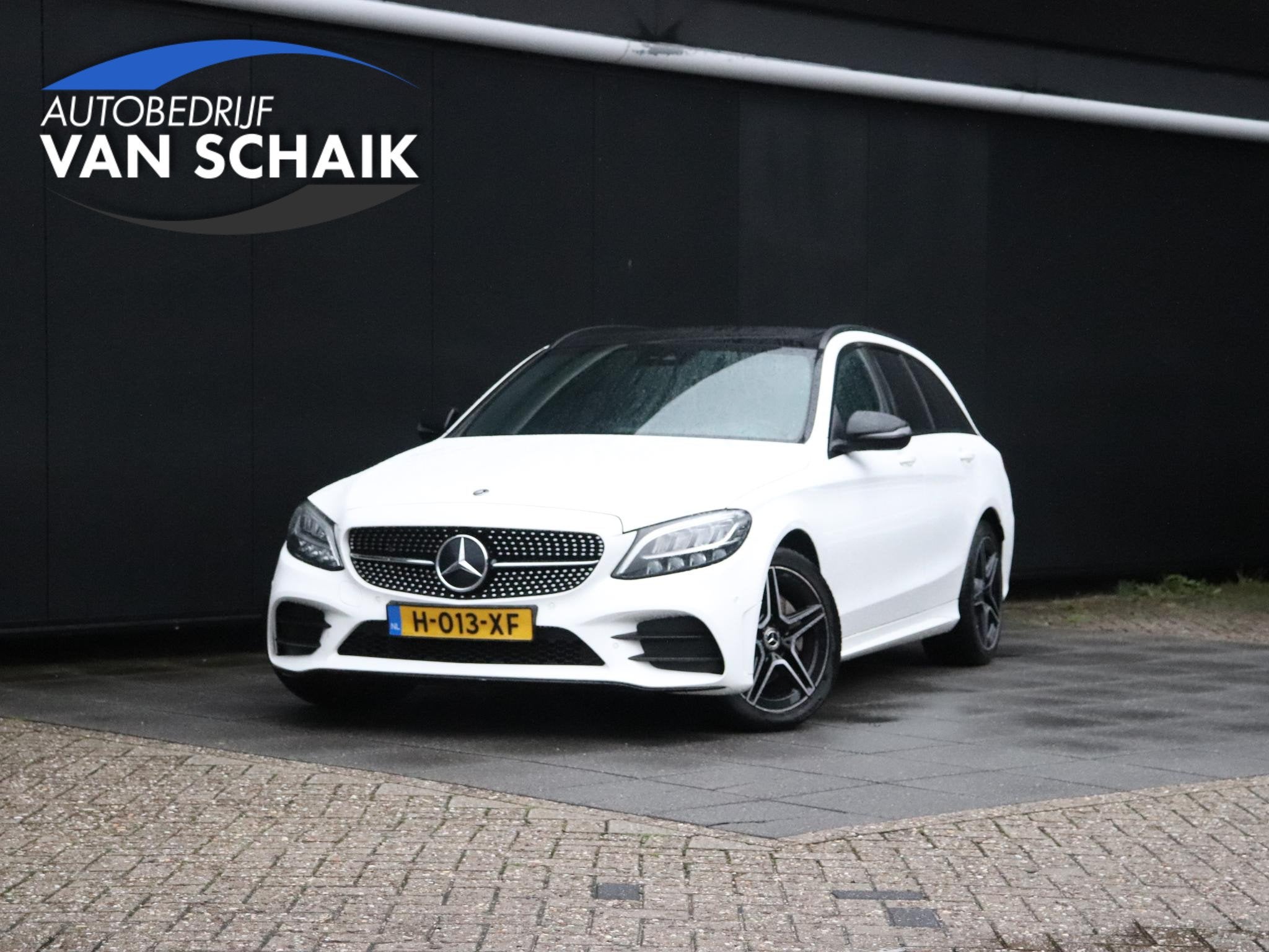 Mercedes-Benz C-klasse Estate 220 d 4MATIC AMG | LEDER | MEM, Auto's, Automaat, Stof, 4 cilinders, Wit