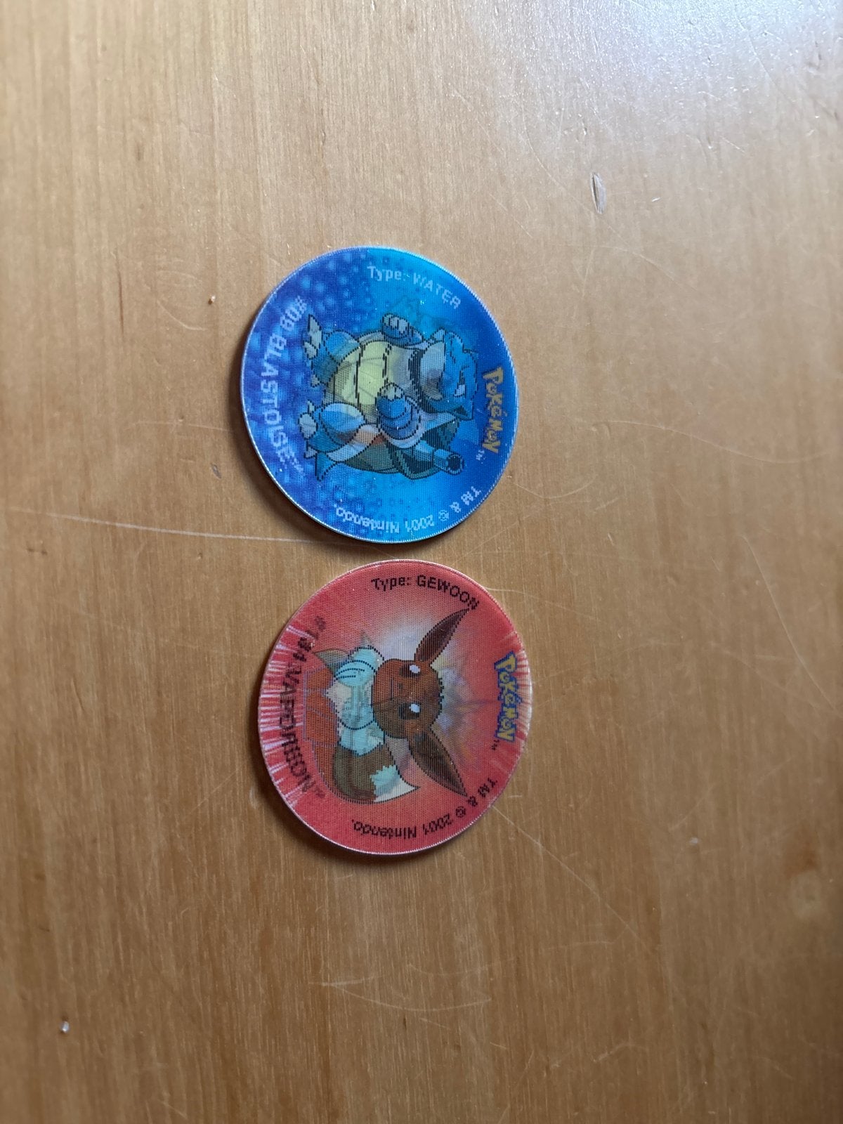 Pokémon Flippo's: Blastoise en Vaporeon (2001), Hobby en Vrije tijd, Ophalen of Verzenden, Gebruikt, Overige typen
