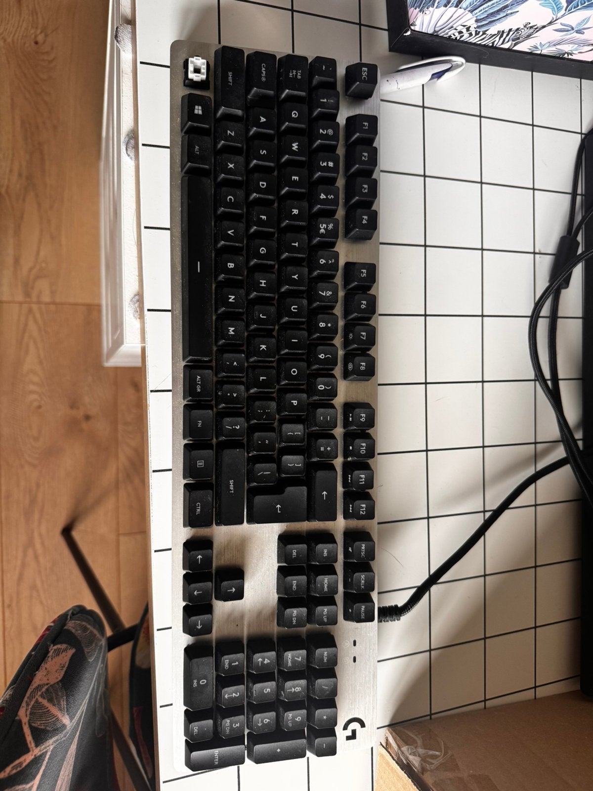 Logitech G413 Silver Mechanical Gaming Keyboard, Gebruikt, Gaming toetsenbord, Ophalen of Verzenden, Qwerty