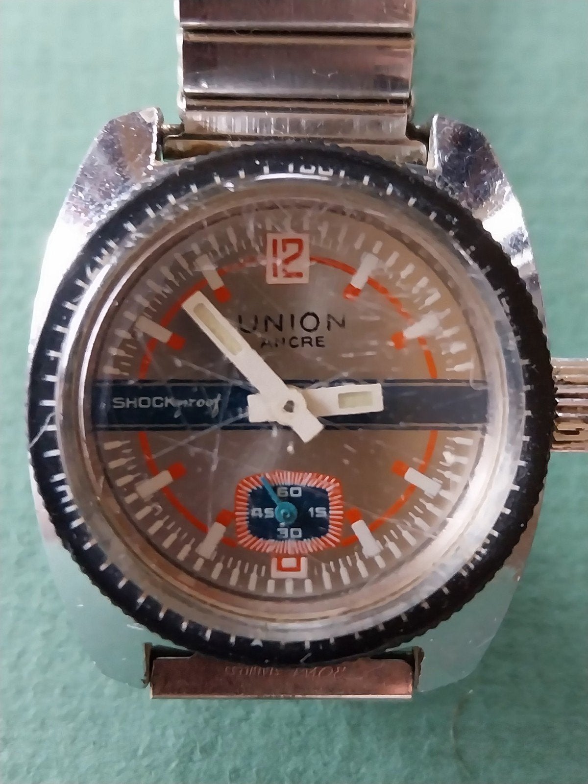 Vintage Union Ancre Polshorloge, Overige merken, Staal, Met bandje, Polshorloge