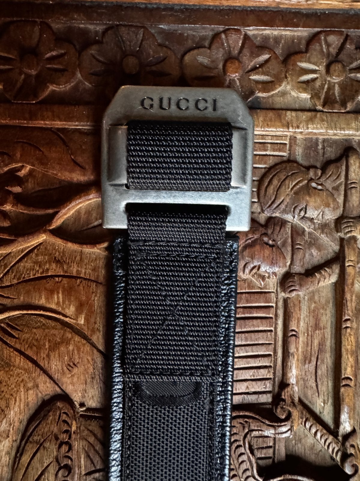 Gucci riem, Kleding | Heren, Verzenden, Minder dan 95 cm, Zo goed als nieuw, Riem of Ceintuur