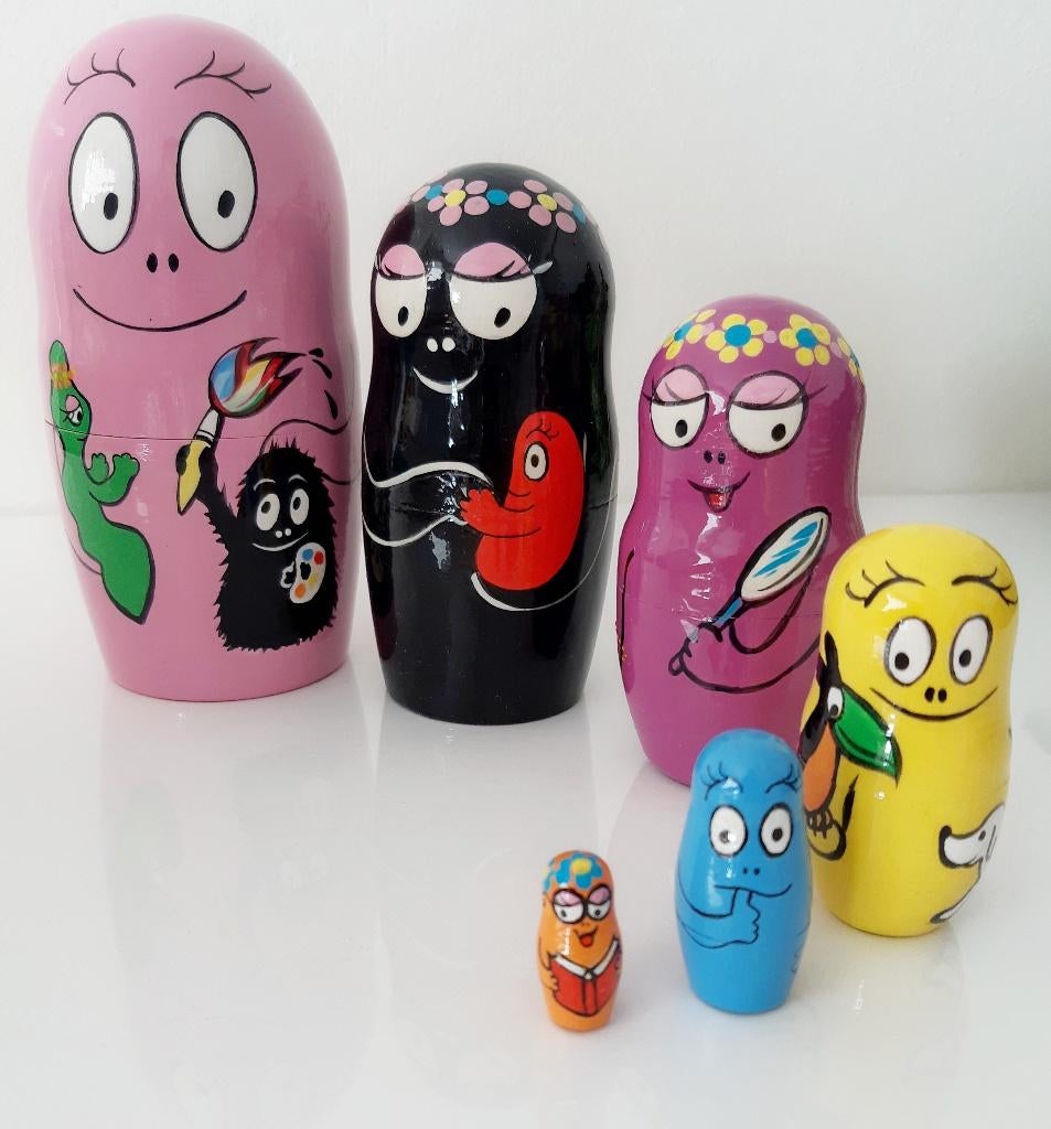 Barbapapa set van 6 dolls. Handgeschilderd, eigen ontwerp., Ophalen of Verzenden, Nieuw