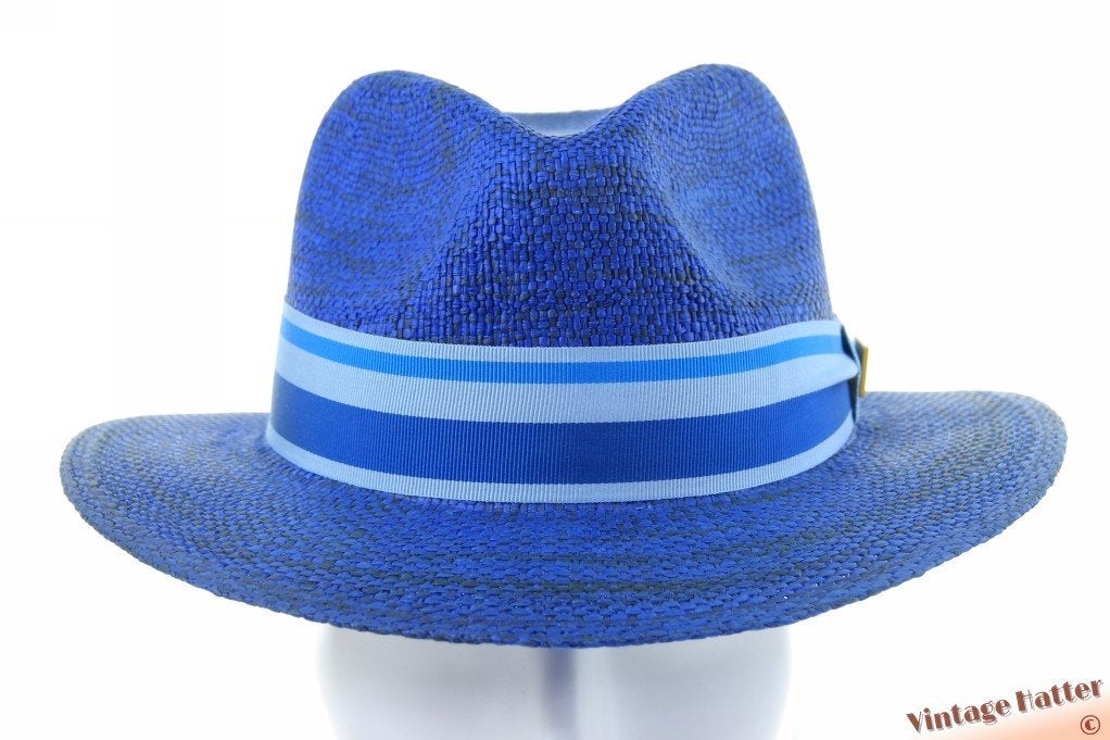 Zomer stro panama hoed Stetson Traveller Toyo blauw M 57 NEW, Stetson, Hoed, Nieuw, Ophalen of Verzenden