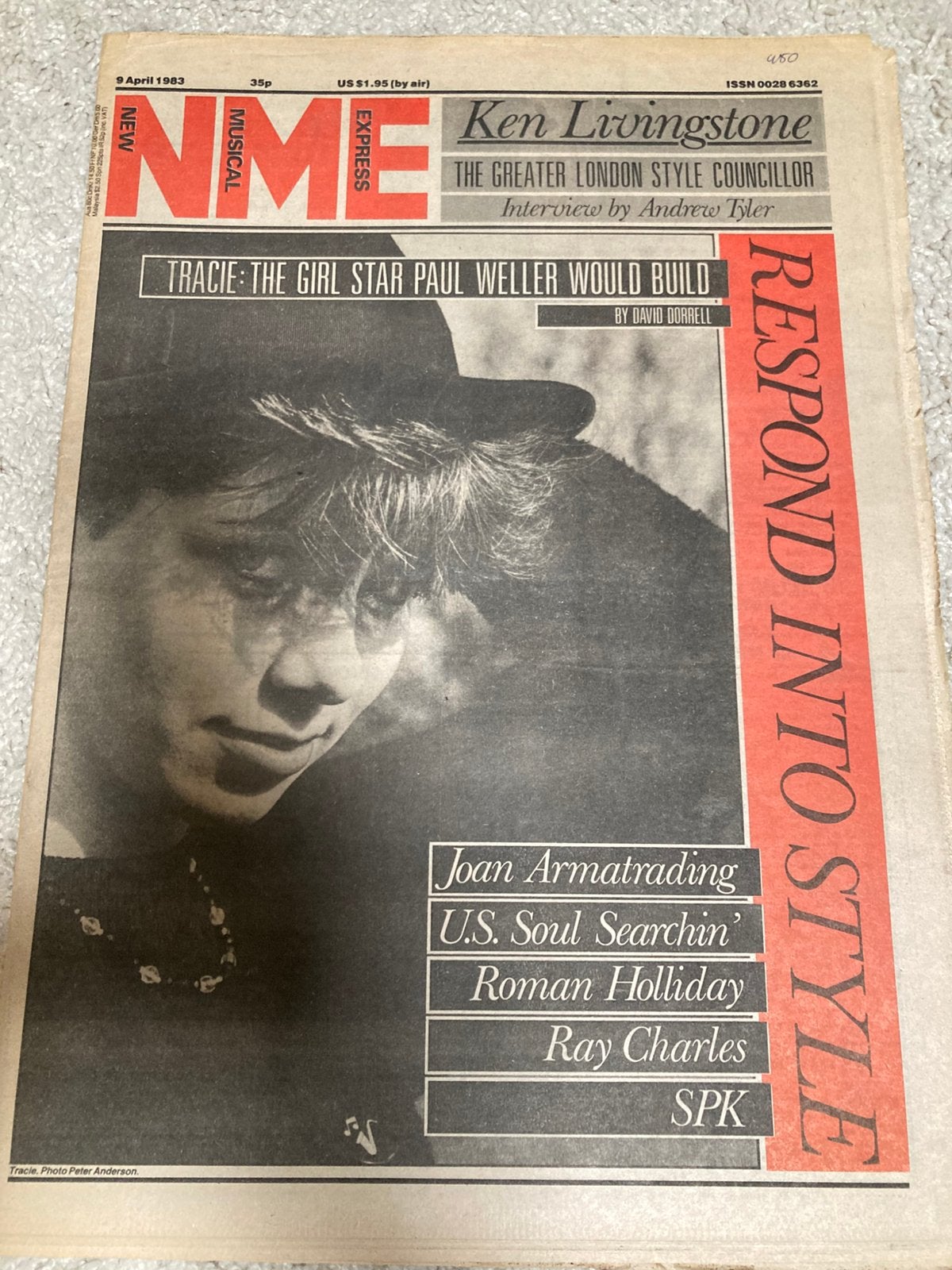 NME 1983 ROMAN HOLLIDAY Ken Livingstone SPK Joan Armatrading, Ophalen of Verzenden, Zo goed als nieuw, Muziek, Film of Tv