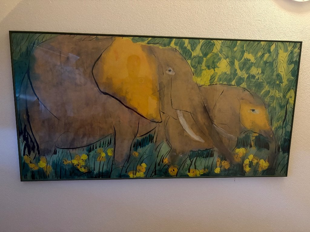 Olifanten schilderij, Ophalen, Ingelijst, Dieren