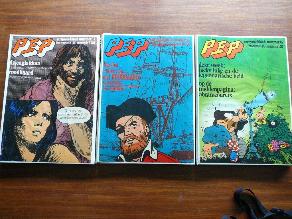 Striptijdschrift Pep - gebonden 1975, Boeken, Complete serie of reeks, Ophalen of Verzenden, Gelezen