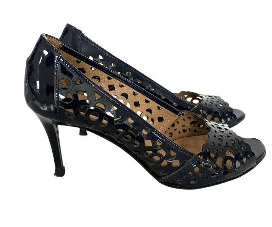 Italiaanse pumps - maat 38 - leer - navy blauw, Pumps, Zerba, Blauw, Ophalen of Verzenden