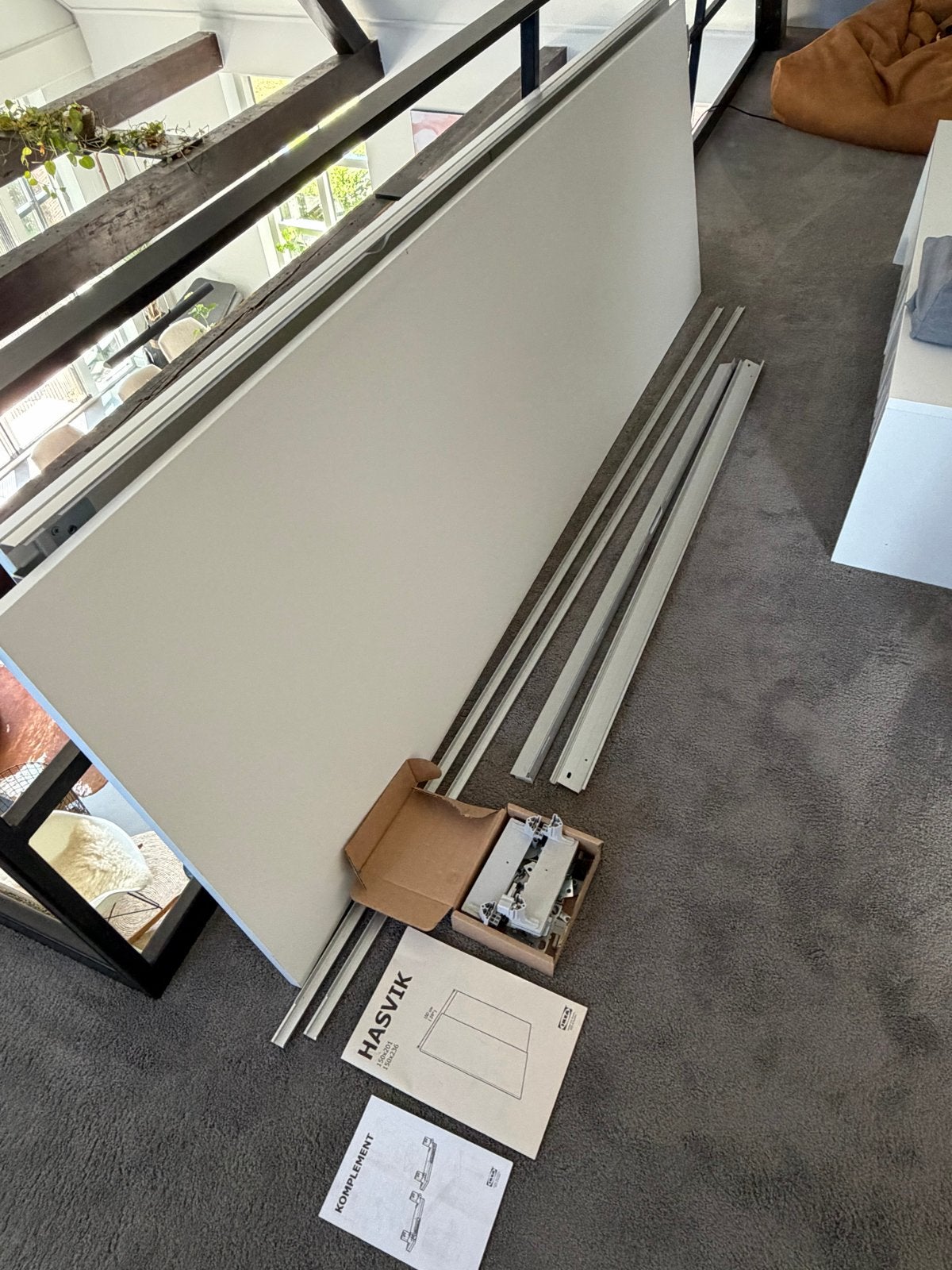 IKEA Hasvik Schuifdeur 150x236 met Komplement softclose, Ophalen, Overige materialen, 100 tot 150 cm, 200 cm of meer