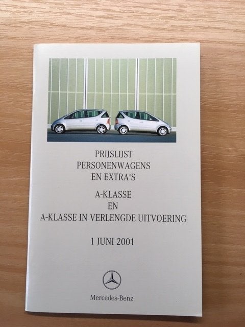 Mercedes-Benz         A-Klasse      Prijslijst 2001, Zo goed als nieuw, Mercedes-Benz, Mercedes, Ophalen of Verzenden