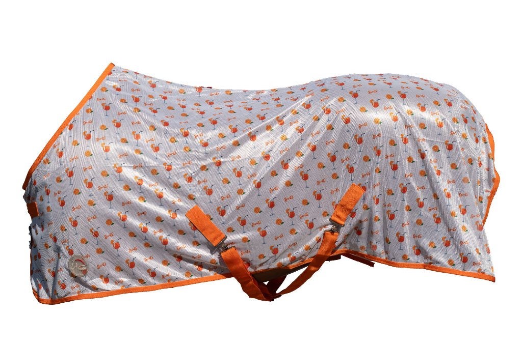 HKM Vliegendeken Splash / Aperol 110 120 145 160 168, Dieren en Toebehoren, Paarden en Pony's | Dekens en Dekjes, Nieuw, Vliegendeken