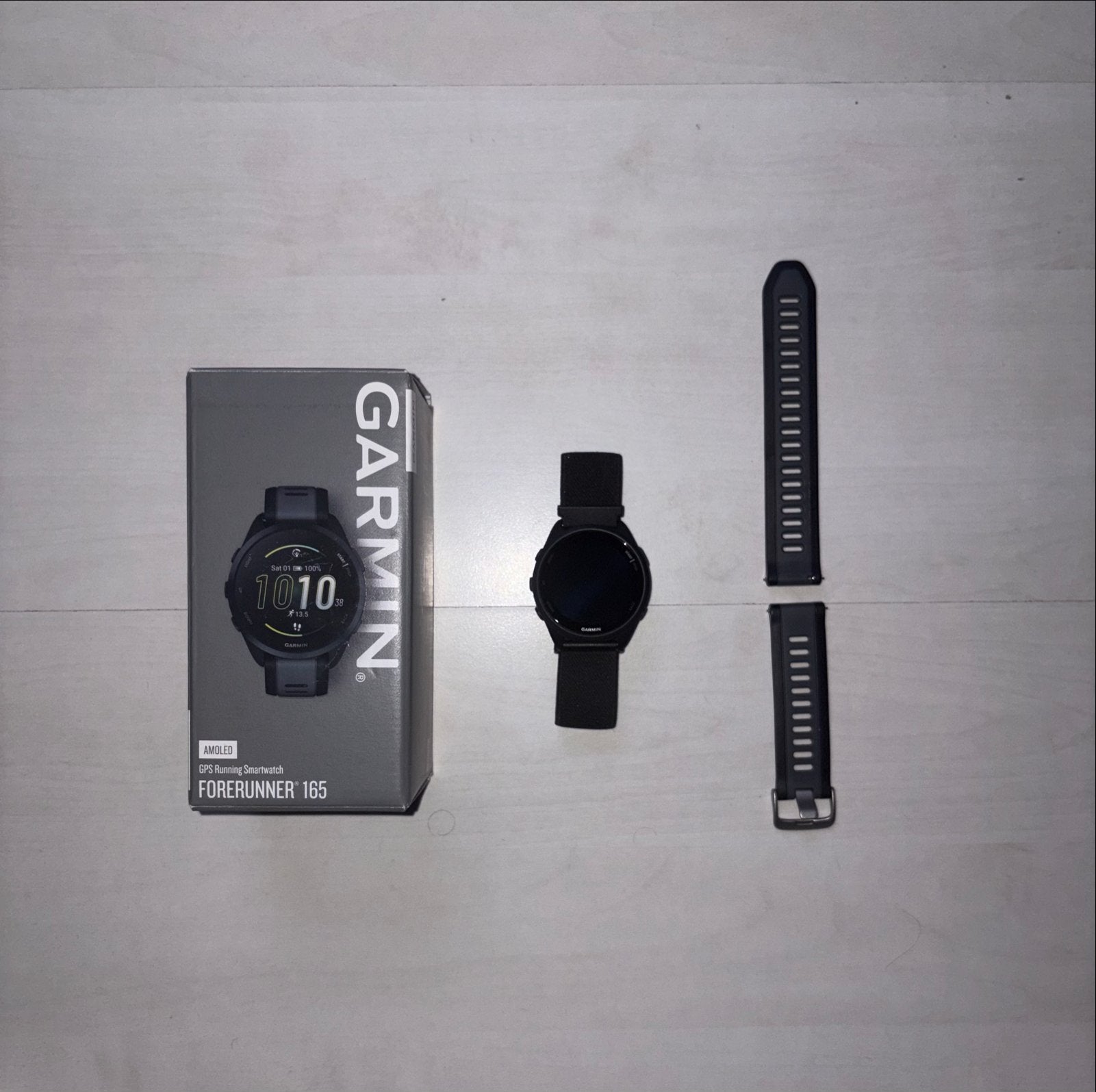 Garmin Forerunner 165 GPS Running Smartwatch Zwart, Zwart, Ophalen of Verzenden, Zo goed als nieuw, GPS