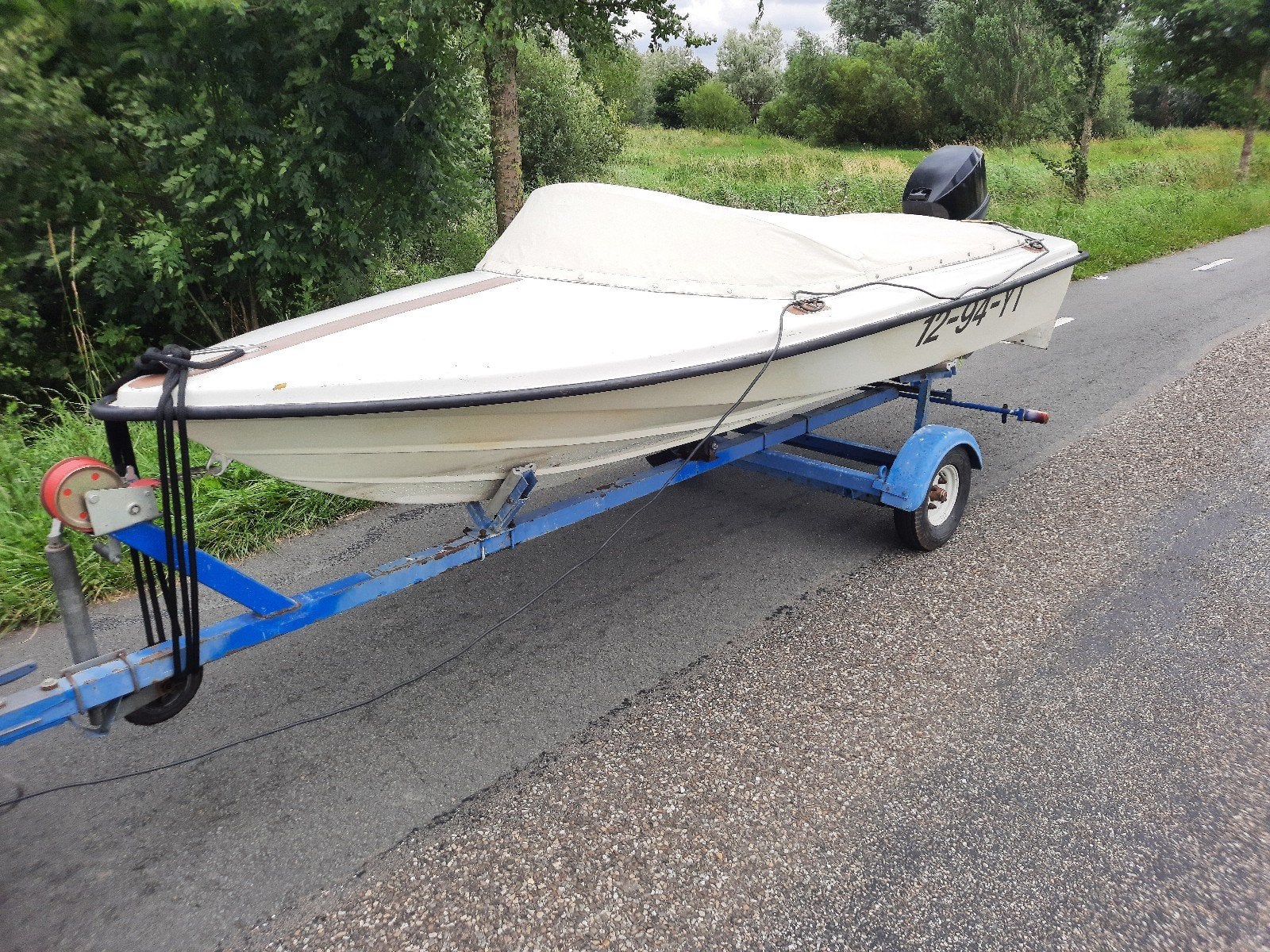 Mooie placom speedboot 25 pk mercury, Ophalen, Gebruikt, Motor en Techniek, Motorboot