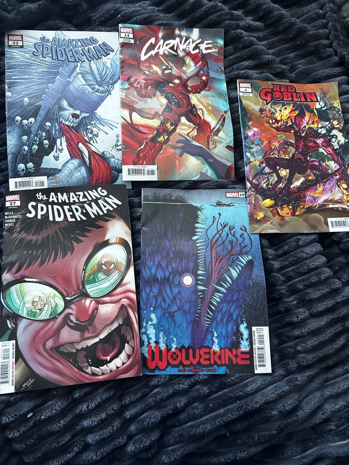 Marvel Comics: Spider-Man, Carnage, Wolverine, Red Goblin, Meerdere comics, Ophalen of Verzenden, Gelezen, Amerika