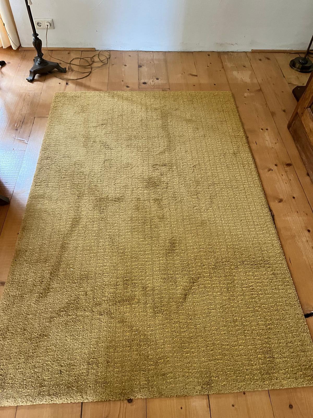 Vloerkleed Ikea Langsted geel zgan, Ophalen of Verzenden, Zo goed als nieuw, Rechthoekig, 200 cm of meer