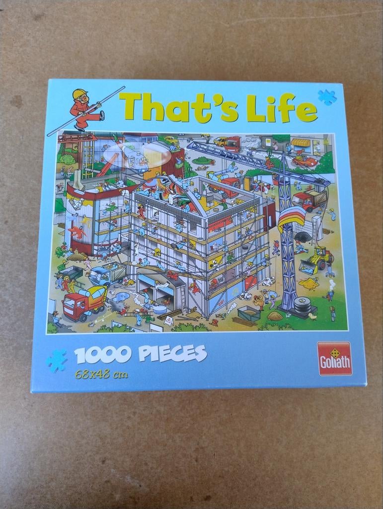 That's Life Puzzel - Bouwplaats 1000 Stukjes Goliath, Ophalen of Verzenden, 500 t/m 1500 stukjes, Gebruikt, Legpuzzel